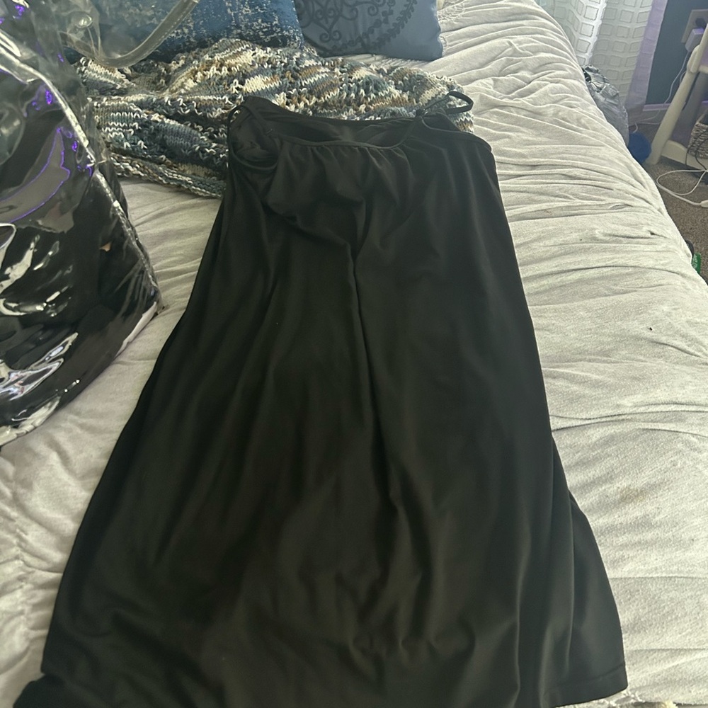 Black dress with built in bra